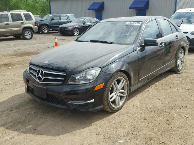 WDDGF8AB0ER322173 - 2014 MERCEDES-BENZ C 300 4MAT BLACK photo 2