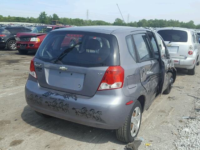 KL1TD66658B251314 - 2008 CHEVROLET AVEO BASE Графитовый фото 4