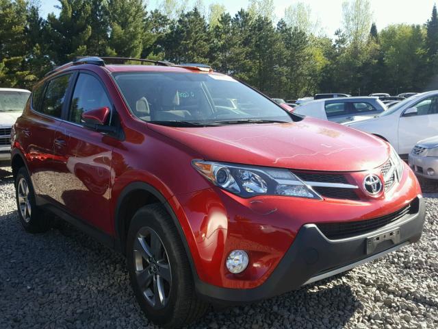 JTMRFREV0FD131025 - 2015 TOYOTA RAV4 XLE RED photo 1