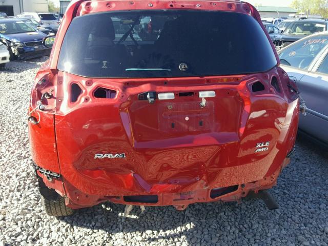 JTMRFREV0FD131025 - 2015 TOYOTA RAV4 XLE RED photo 9