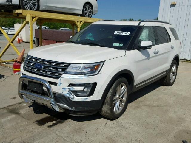 1FM5K8F86GGC69161 - 2016 FORD EXPLORER L WHITE photo 2