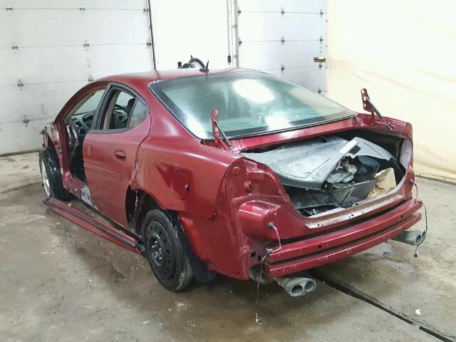 2G2WP552281168112 - 2008 PONTIAC GRAND PRIX მუქწითელი ფოტო 3