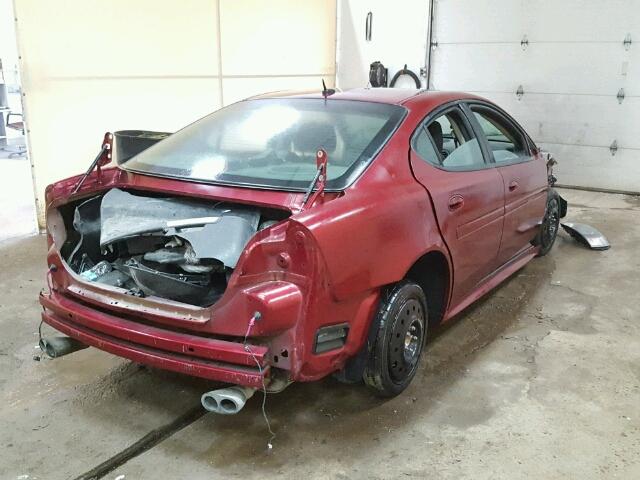 2G2WP552281168112 - 2008 PONTIAC GRAND PRIX მუქწითელი ფოტო 4