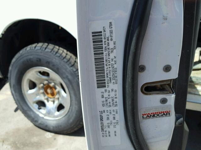 3C6UD5HL5CG102757 - 2012 DODGE RAM 2500 S WHITE photo 10
