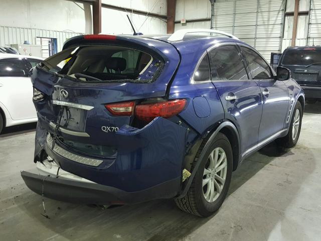 JN8CS1MW4EM412082 - 2014 INFINITI QX70 BLUE photo 4