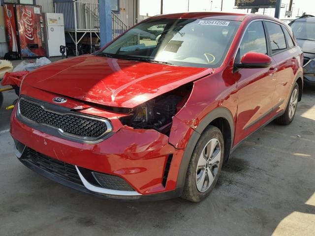 KNDCB3LC5H5101452 - 2017 KIA NIRO FE RED photo 2