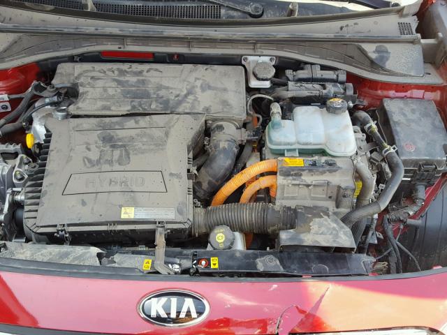 KNDCB3LC5H5101452 - 2017 KIA NIRO FE RED photo 7