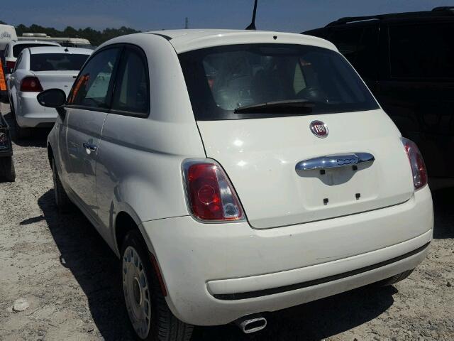 3C3CFFAR9ET169251 - 2014 FIAT 500 POP WHITE photo 3