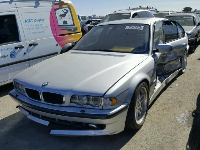 WBAGG83401DN81854 - 2001 BMW 740 I AUTO SILVER photo 2