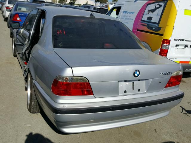 WBAGG83401DN81854 - 2001 BMW 740 I AUTO SILVER photo 3