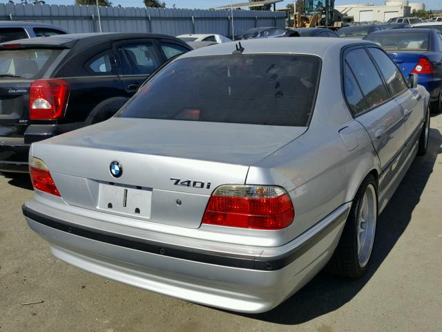 WBAGG83401DN81854 - 2001 BMW 740 I AUTO SILVER photo 4