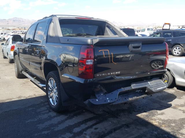 3GNFK12337G314725 - 2007 CHEVROLET AVALANCHE BLACK photo 3