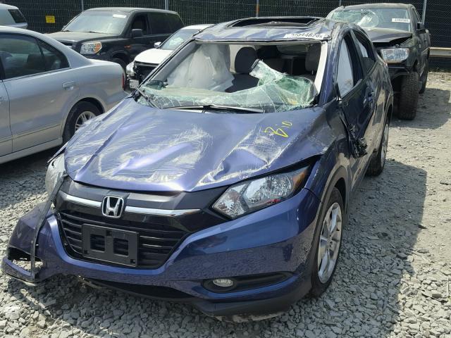 3CZRU6H52HM719428 - 2017 HONDA HR-V EX BLUE photo 2