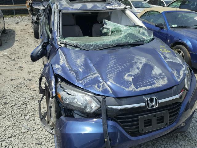 3CZRU6H52HM719428 - 2017 HONDA HR-V EX BLUE photo 9