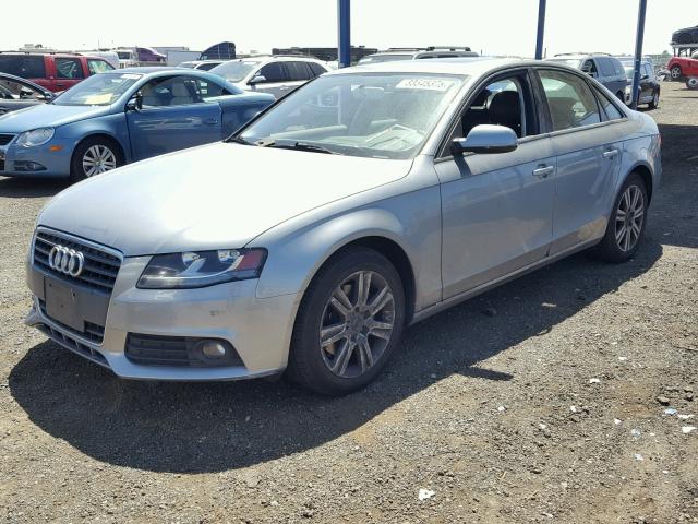 WAUAFAFLXAN036581 - 2010 AUDI A4 PREMIUM GRAY photo 2