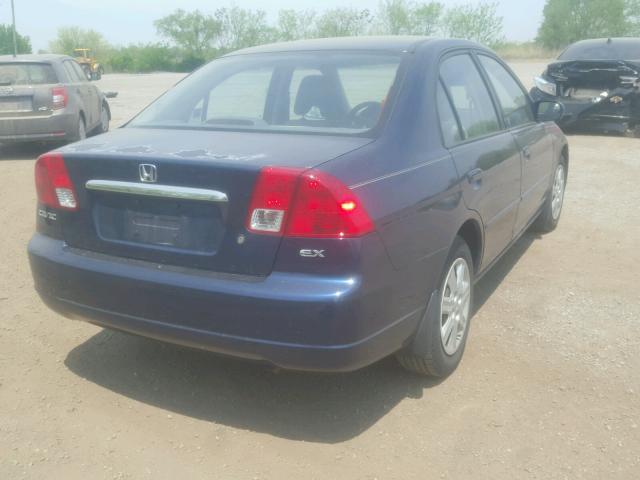 2HGES26793H611839 - 2003 HONDA CIVIC EX BLUE photo 4