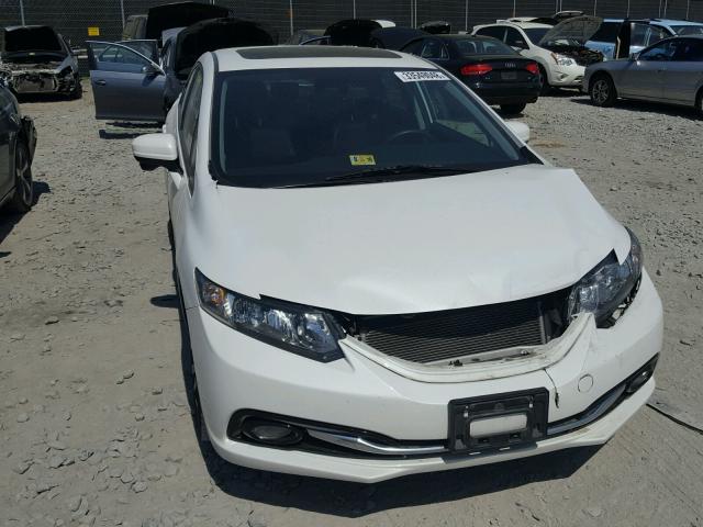 19XFB2F93EE234072 - 2014 HONDA CIVIC EXL WHITE photo 1