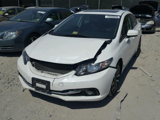 19XFB2F93EE234072 - 2014 HONDA CIVIC EXL WHITE photo 2