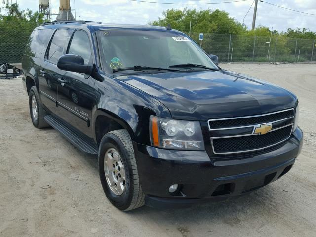 1GNSCJE00BR317927 - 2011 CHEVROLET SUBURBAN C BLACK photo 1