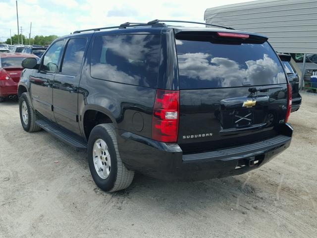 1GNSCJE00BR317927 - 2011 CHEVROLET SUBURBAN C BLACK photo 3