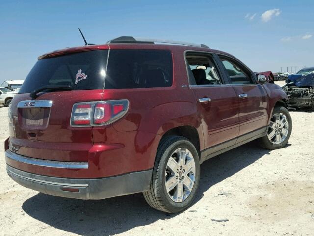 1GKKRSKD4HJ127659 - 2017 GMC ACADIA LIM RED photo 4