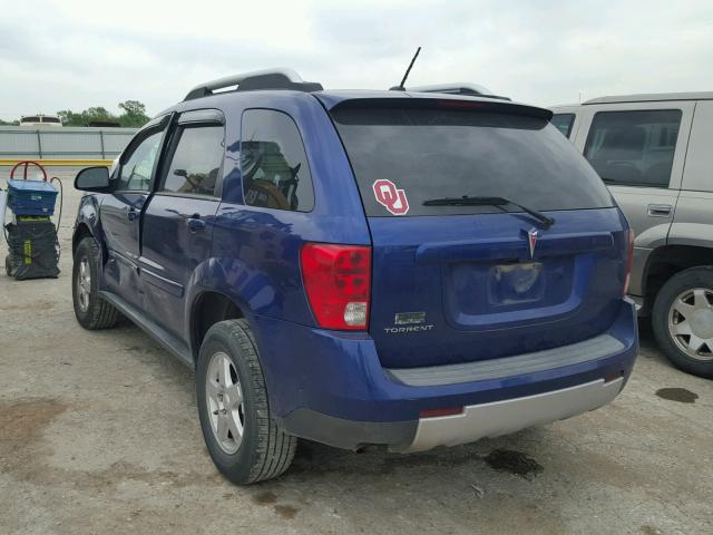 2CKDL63F576109513 - 2007 PONTIAC TORRENT BLUE photo 3