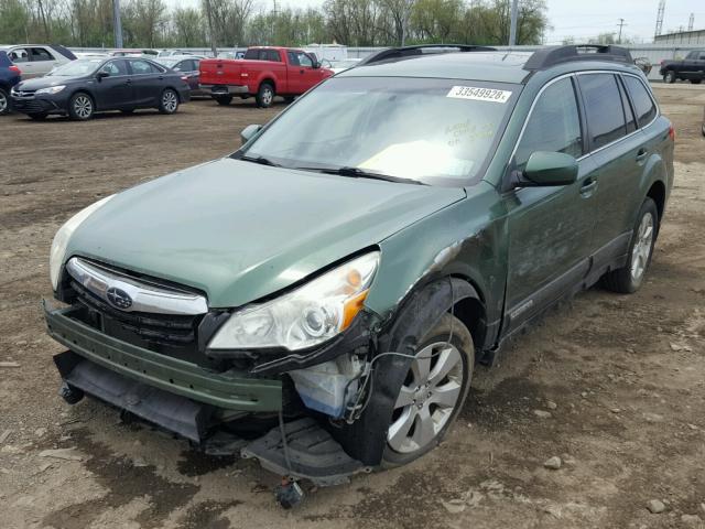 4S4BRBKC8B3319581 - 2011 SUBARU OUTBACK 2. GREEN photo 2