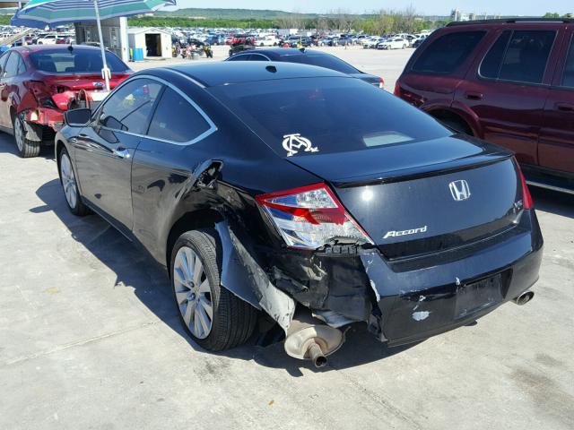 1HGCS21809A007983 - 2009 HONDA ACCORD EXL BLACK photo 3