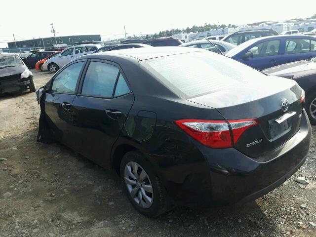 2T1BURHE9EC227041 - 2014 TOYOTA COROLLA L BLACK photo 3