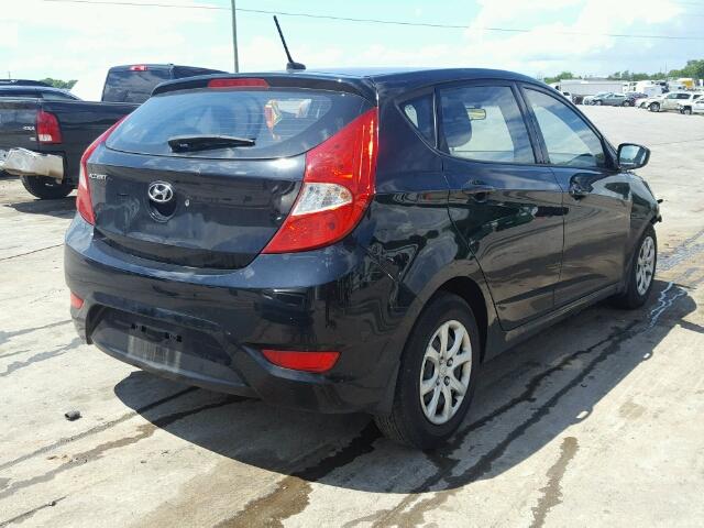 KMHCT5AE1CU052158 - 2012 HYUNDAI ACCENT GLS BLACK photo 4