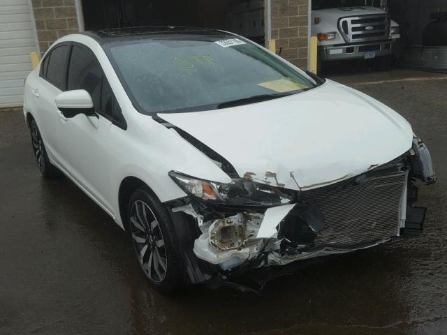19XFB2F94FE219405 - 2015 HONDA CIVIC EXL WHITE photo 1