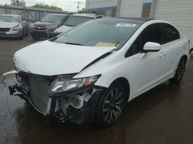 19XFB2F94FE219405 - 2015 HONDA CIVIC EXL WHITE photo 2