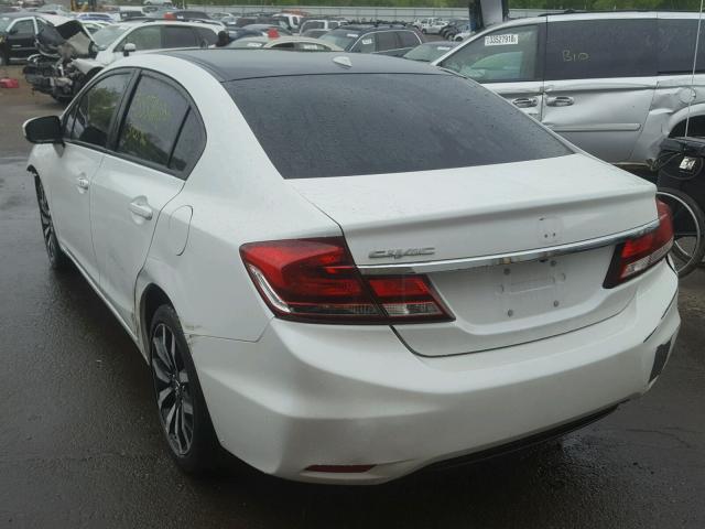 19XFB2F94FE219405 - 2015 HONDA CIVIC EXL WHITE photo 3