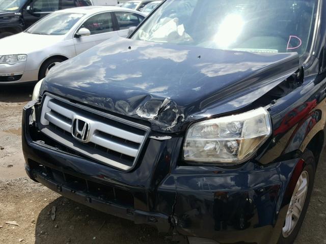 2HKYF18146H541679 - 2006 HONDA PILOT LX BLACK photo 9