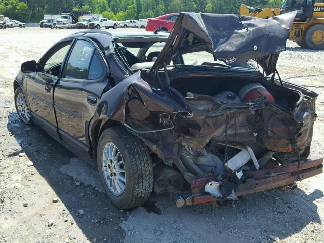1G2WP52K72F267058 - 2002 PONTIAC GRAND PRIX MAROON photo 3