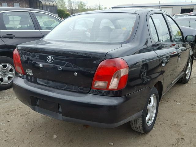 JTDBT123520220038 - 2002 TOYOTA ECHO BLACK photo 4