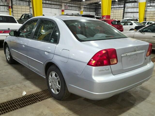 1HGEN26572L000134 - 2002 HONDA CIVIC GX SILVER photo 3