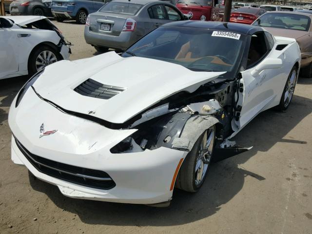 1G1YM2D72F5102317 - 2015 CHEVROLET CORVETTE S WHITE photo 2