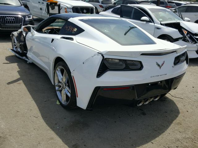 1G1YM2D72F5102317 - 2015 CHEVROLET CORVETTE S WHITE photo 3