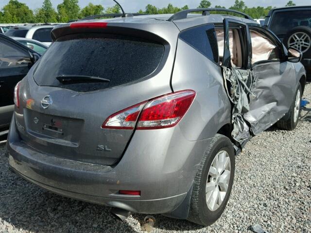 JN8AZ1MU9BW066208 - 2011 NISSAN MURANO S GRAY photo 4