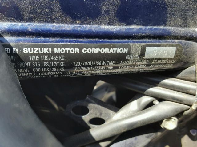 JS1GV77A222101372 - 2002 SUZUKI GSF1200 BA BLUE photo 10