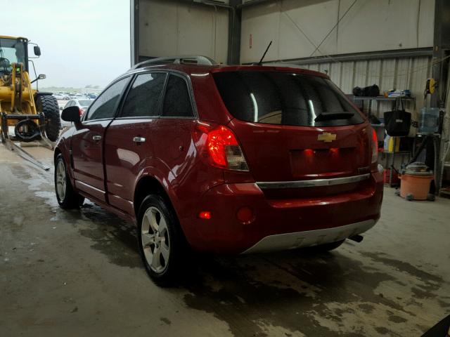 3GNAL3EK0ES662501 - 2014 CHEVROLET CAPTIVA LT MAROON photo 3