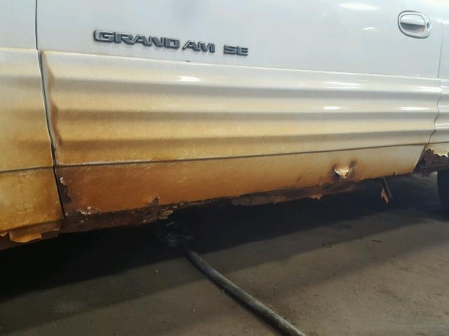 1G2NE12E6XM836179 - 1999 PONTIAC GRAND AM S თეთრი ფოტო 9