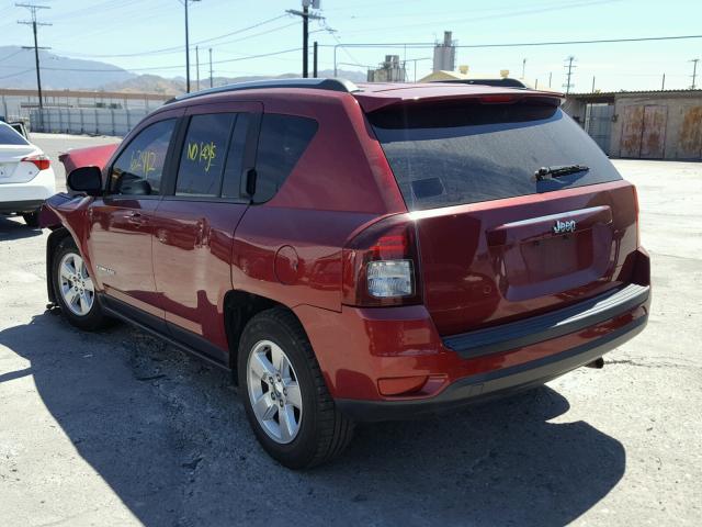 1C4NJCBA8ED832390 - 2014 JEEP COMPASS SP RED photo 3