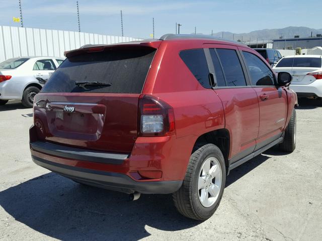1C4NJCBA8ED832390 - 2014 JEEP COMPASS SP RED photo 4