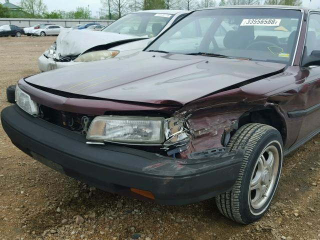 JT2SV21E6K3355426 - 1989 TOYOTA CAMRY DLX BURGUNDY photo 9