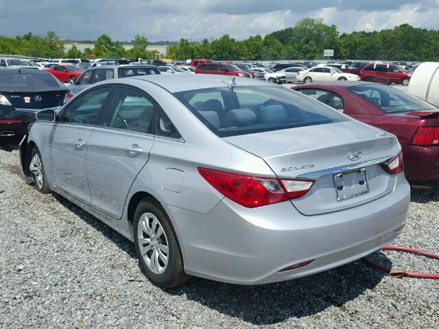 5NPEB4ACXBH004451 - 2011 HYUNDAI SONATA GLS SILVER photo 3