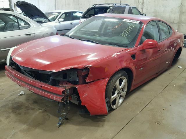 2G2WC58C461247522 - 2006 PONTIAC GRAND PRIX RED photo 2