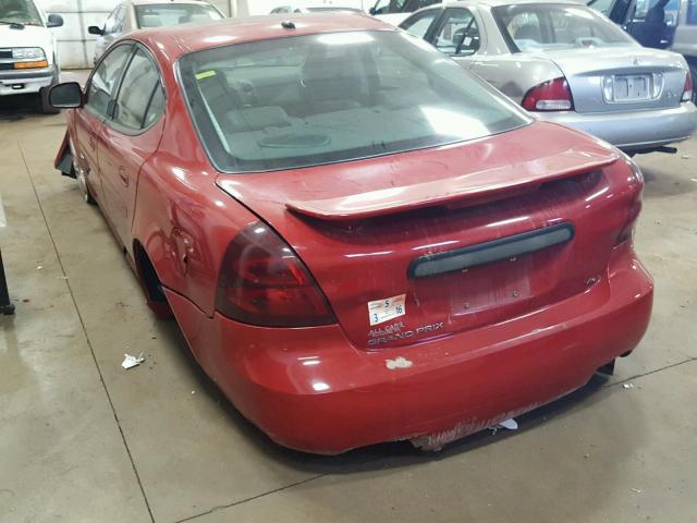 2G2WC58C461247522 - 2006 PONTIAC GRAND PRIX RED photo 3