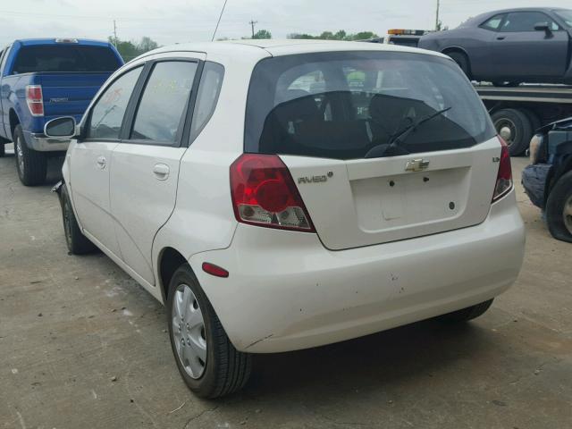 KL1TD66637B722004 - 2007 CHEVROLET AVEO BASE Ақ фото 3